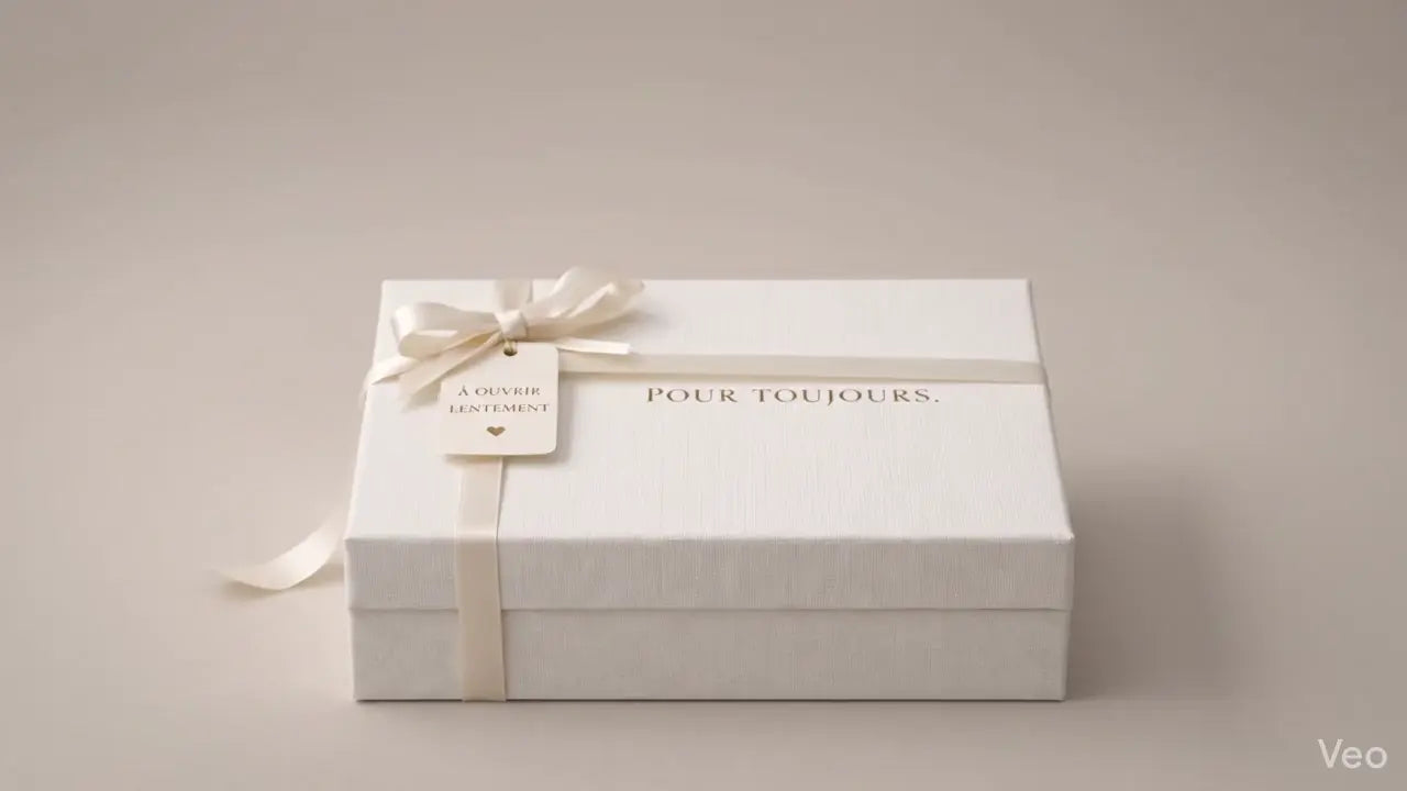 Ouverture du coffret et r&eacute;v&eacute;lation de la cassette audio personnalis&eacute;e