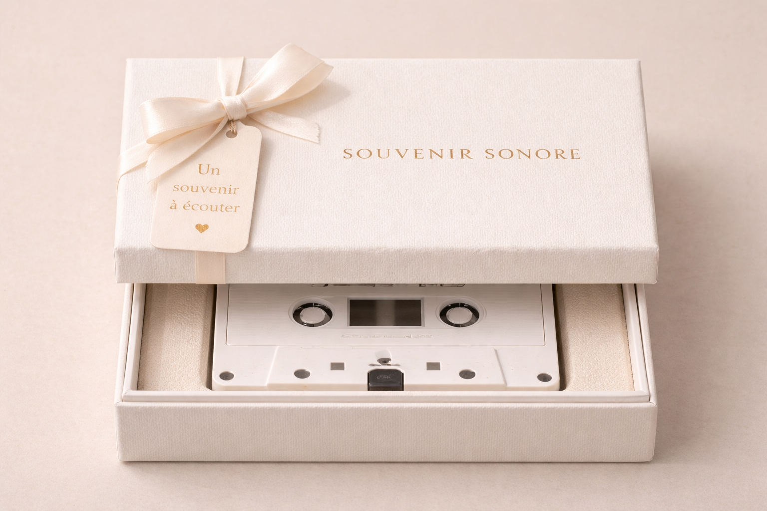Cassette audio personnalisée dans son coffret cadeau